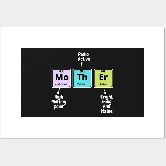 Womens Mother Periodic T-SHIRT , Funny Chemistry SHIRT ,Gifts for Women Men Wall Art by Pop-clothes
